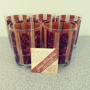 5 MCM signed Georges Briard Rocks Tumbler Glasses